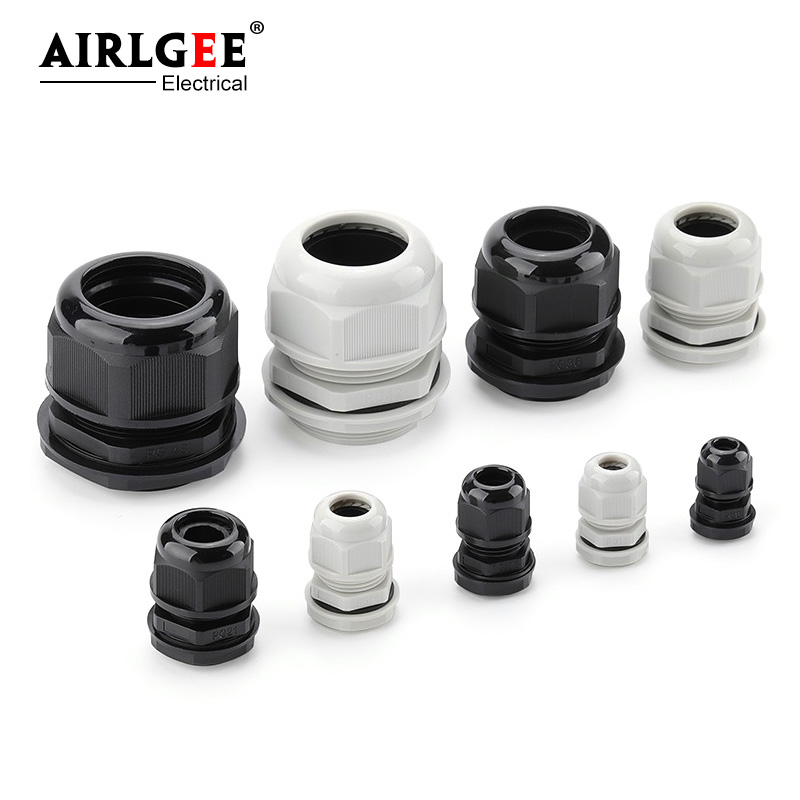 Cable Gland Waterproof - 10 sztuk biały czarny Nylon złącze